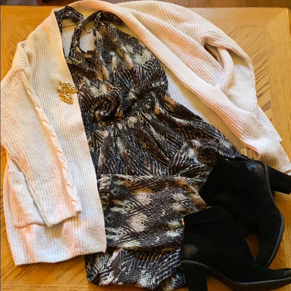 Charlie Jade, python print jumpsuit, M